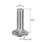 UXCELL 5 шт. каретки болты шеи круглая голова квадратных шеи 304 Нержавеющаясталь 7 размеров для Оборудование для связи