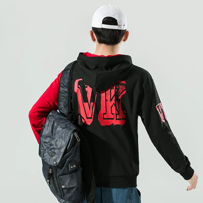 

Spring Loose Hip Hop Men's Hoodie Youth Korean Spring and Autumn Student Couple Harajuku Hoodie