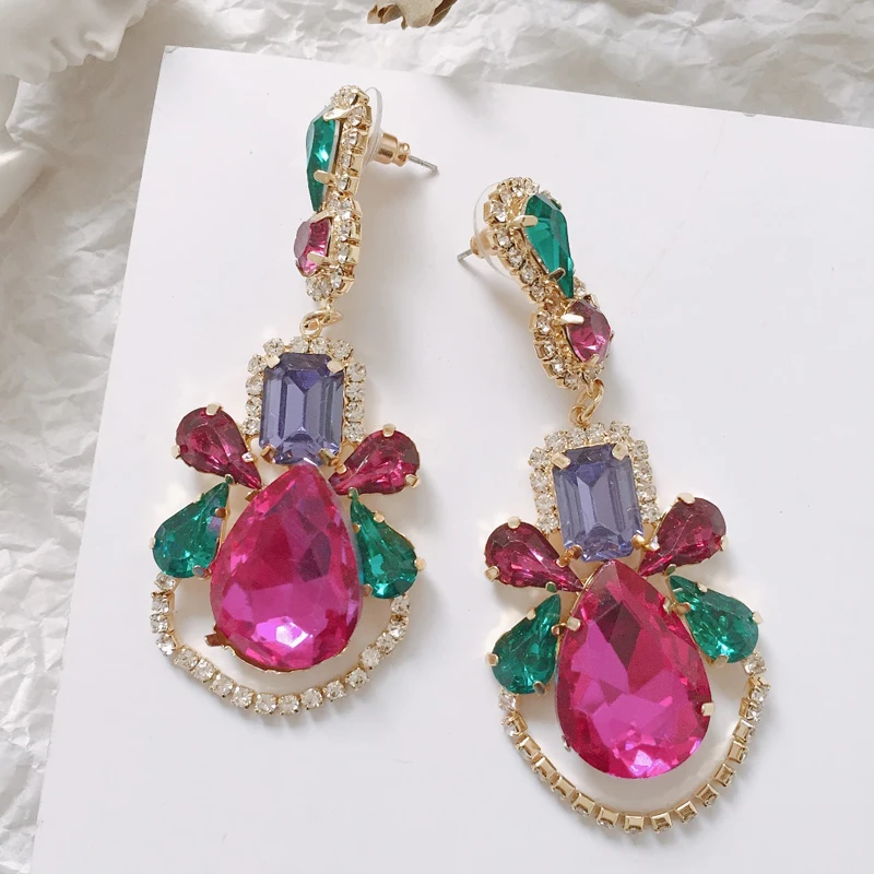 Женские серьги-подвески с кристаллами и цветком Ztech свадебные серьги стразы в