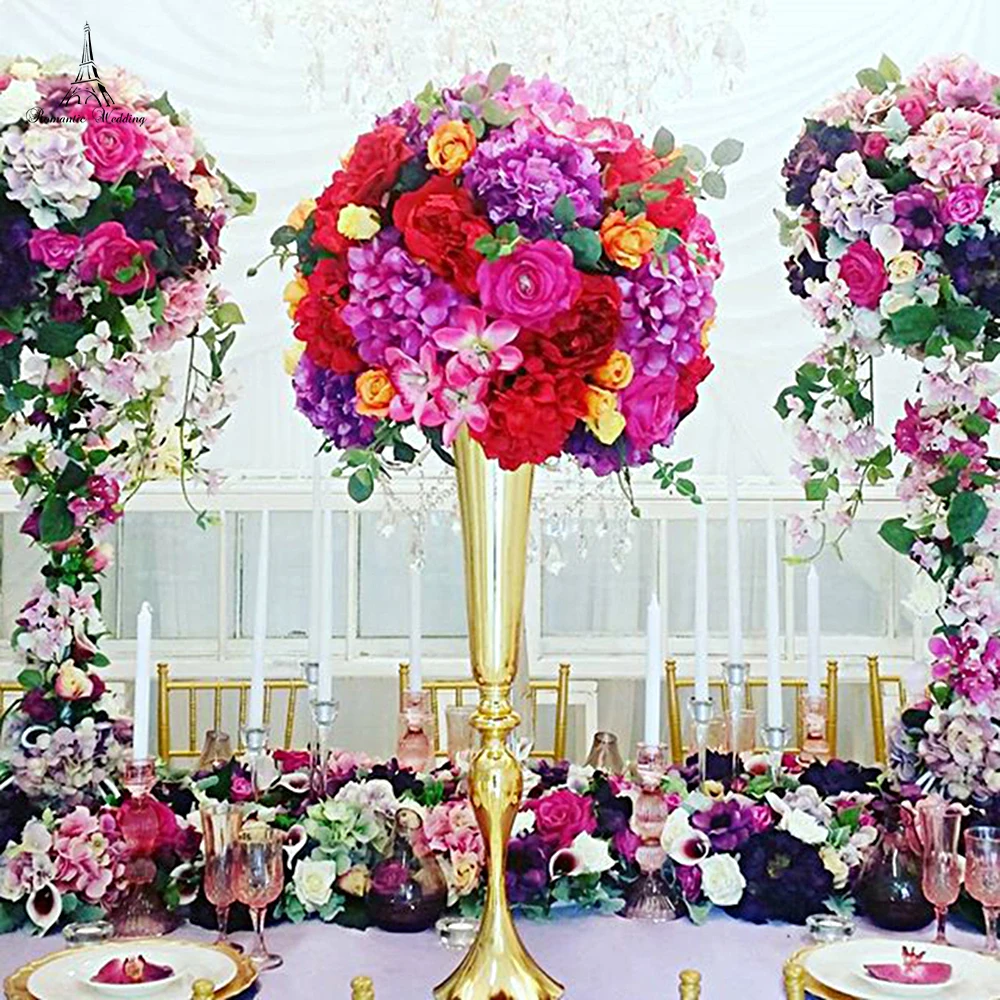 

New wedding props road lead mermaid wrought iron vase Decoration wedding Stage decorations