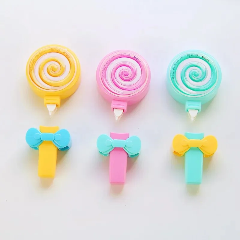 3 шт. Kawaii коррекция ленты милые конфеты ластики в виде леденцов корректор
