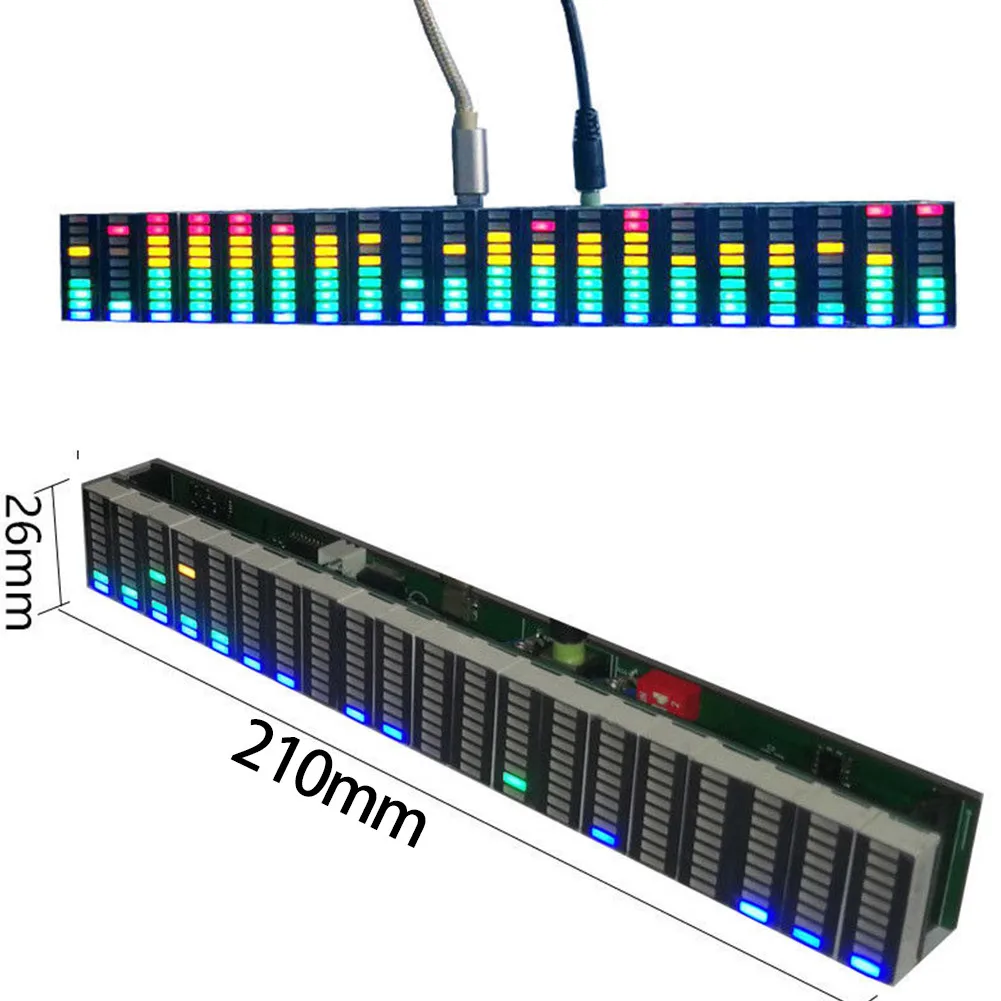 

Stereo VU Meter Indicator Spectrum Analyzer 20 Segment LED Display Balance Music Audio Sound Level Indicator Amplifier Board