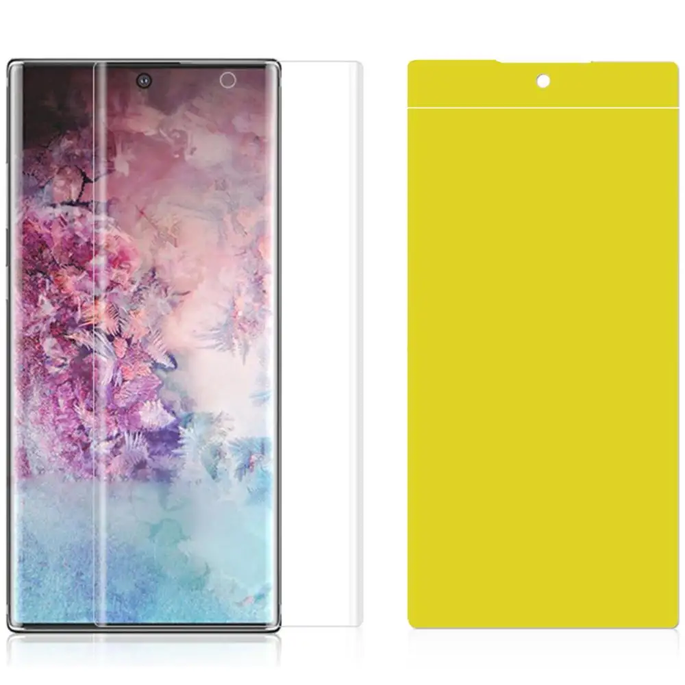Защитная пленка для экрана 6D Samsung Galaxy Note 10 Гидрогелевая нано фольга M30S A90 5G A30S A20S с