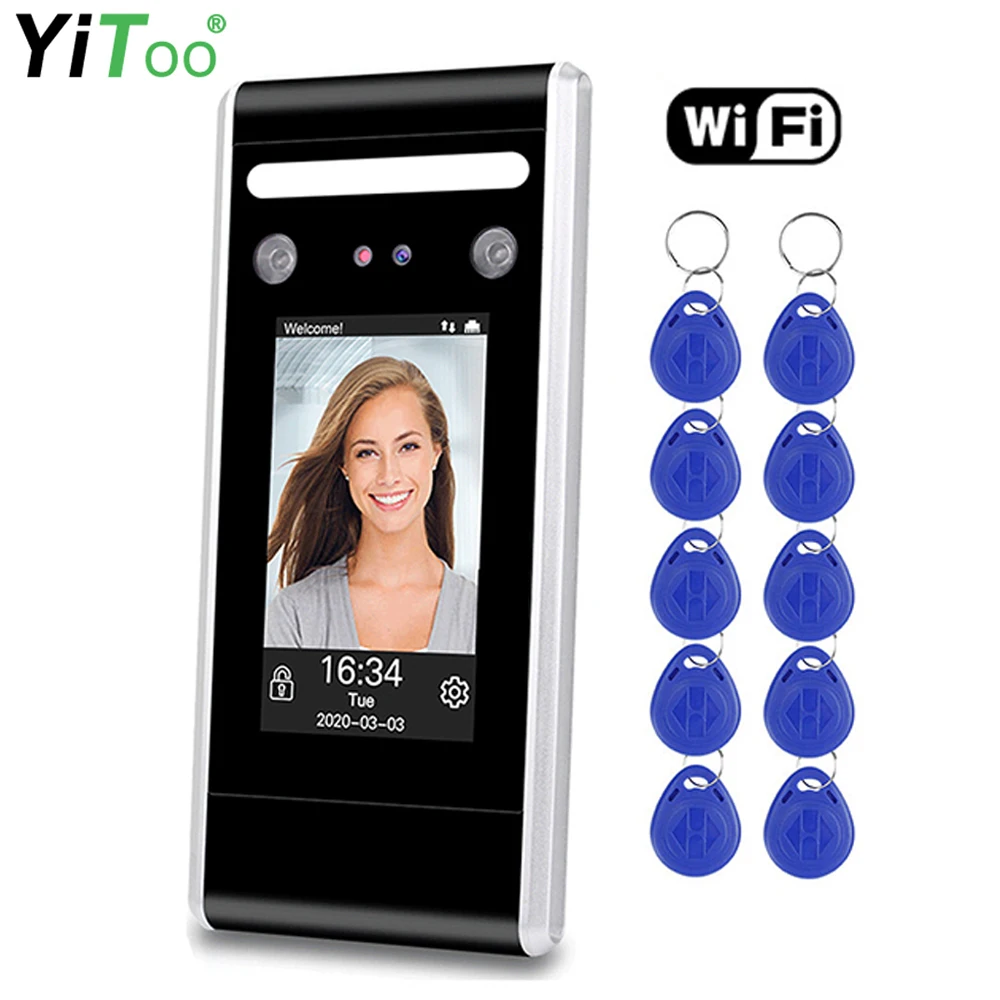 

YiToo Dynamic Facial Detection Door Lock Time Attendance Keypad WiFi Face Recognition Access Control Free Software TCP/IP USB