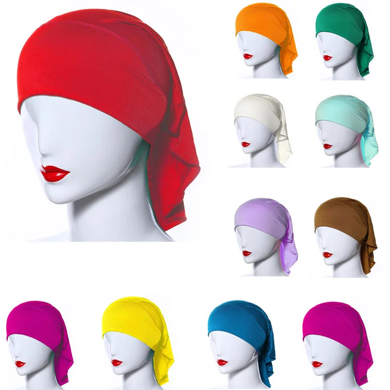 

2021 турбаны для женщин, мусульманский модный хиджаб, шарф, модал, накидка на голову, шарф, мусульманский шарф, Женский тюрбан, однотонные голо...