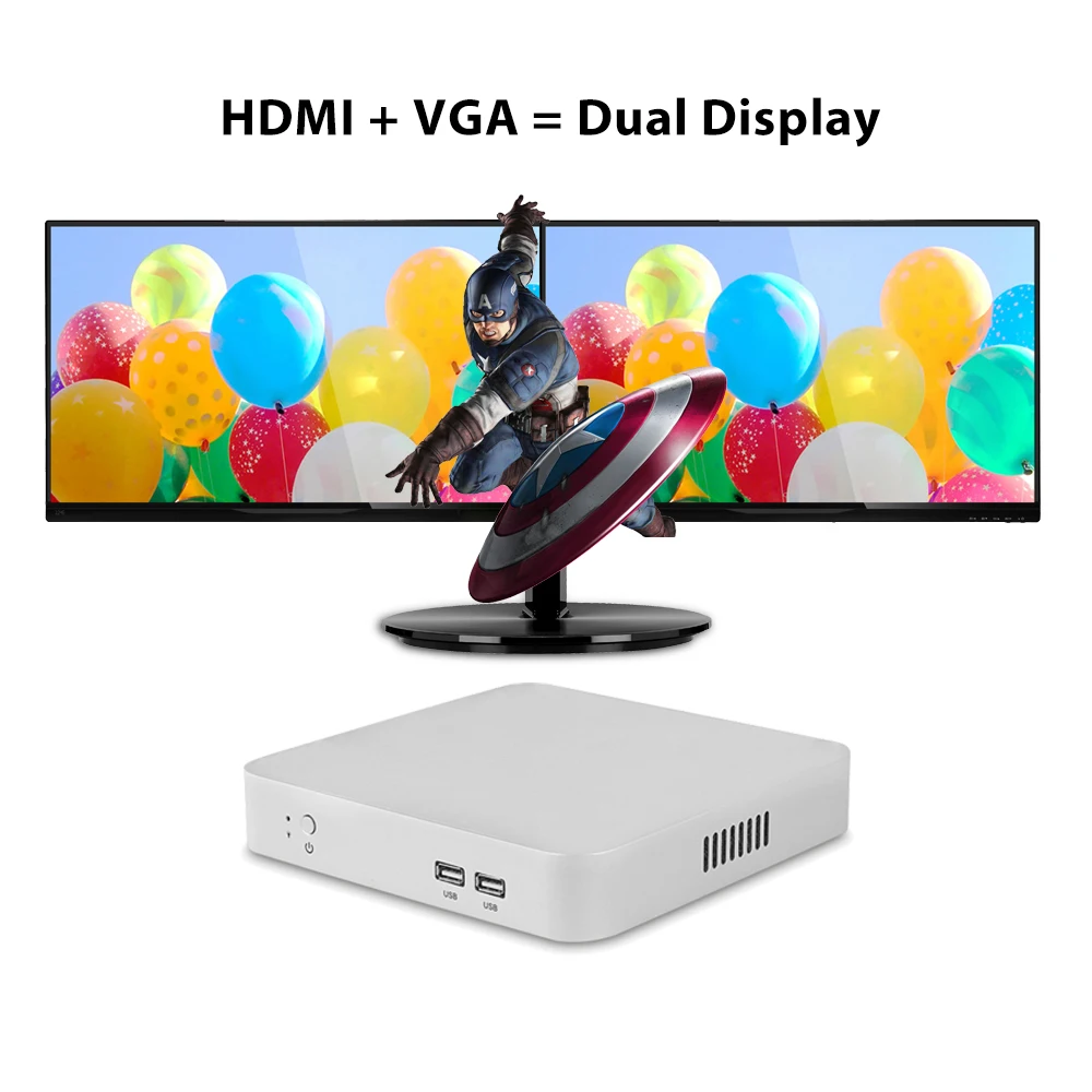 HLY i3 мини ПК Core 7100U DDR4 16 Гб ram 4 K HD graphics 620 Windows 10 Wifi Hdmi VGA HTPC микро игровой