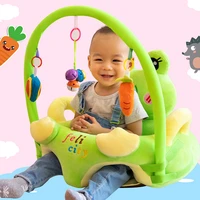 sofa set support seat cover baby plush chair cartoon learning sit plush chair toddler nest puff washable with rod toys no fill