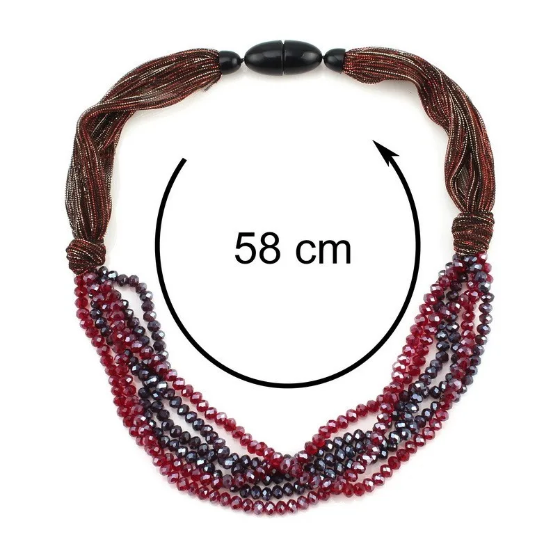 Женское колье с цепочкой из бисера Florosy вечернее ожерелье ручной работы