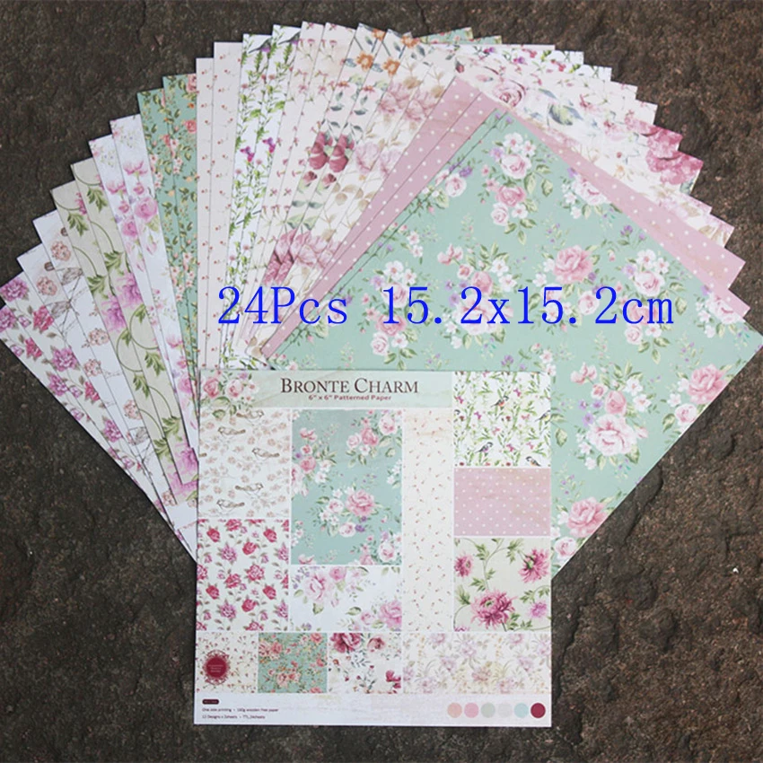 24Pcs 15.2x15.2cm 50 шт блестящая бумага для резки металла трафарет для скрапбукинга карточки-украшения для альбомов папка для тиснения шаблон резака - Цвет: 24Pcs 15.2x15.2cm