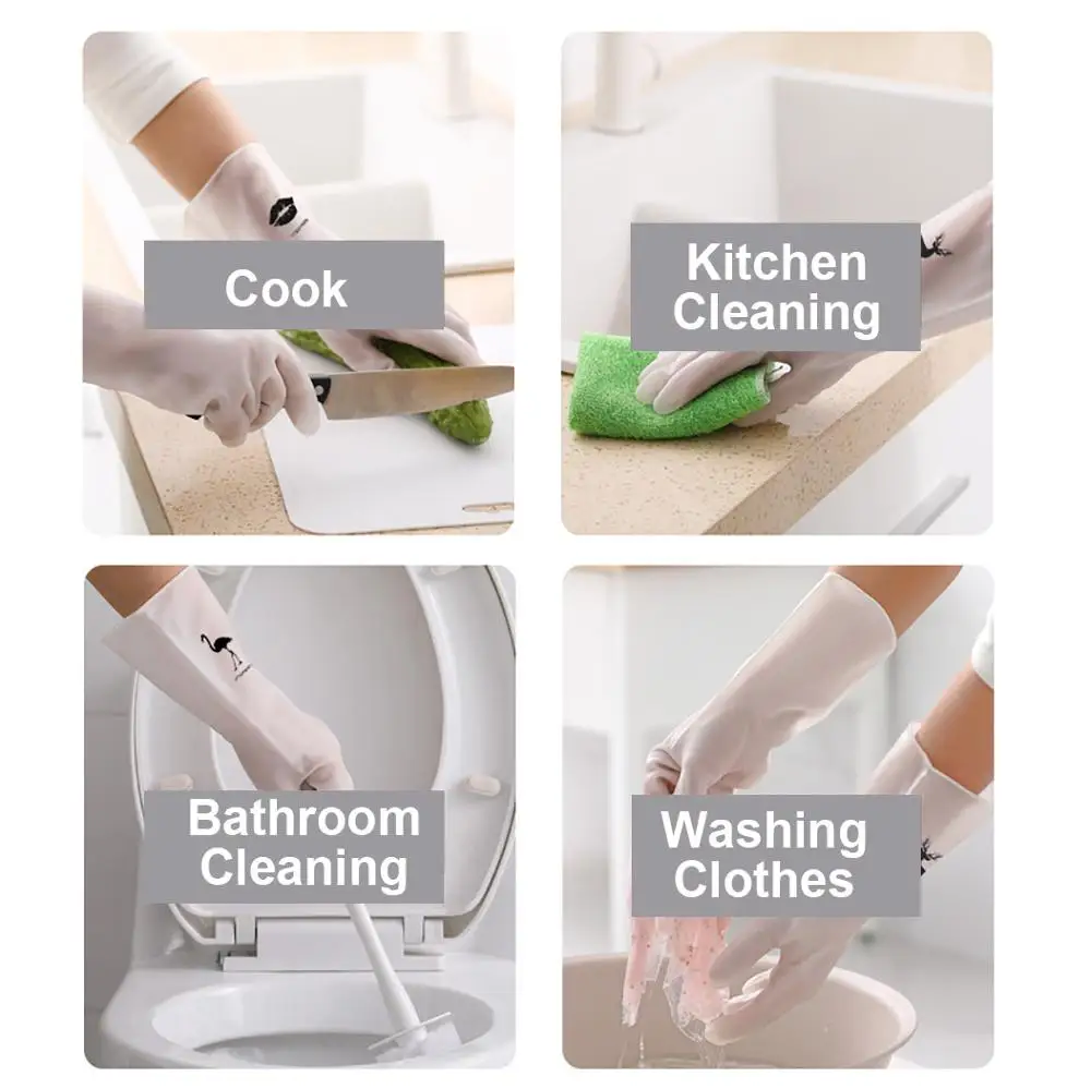 Перчатки резиновые водонепроницаемые для мытья посуды 10 пар |