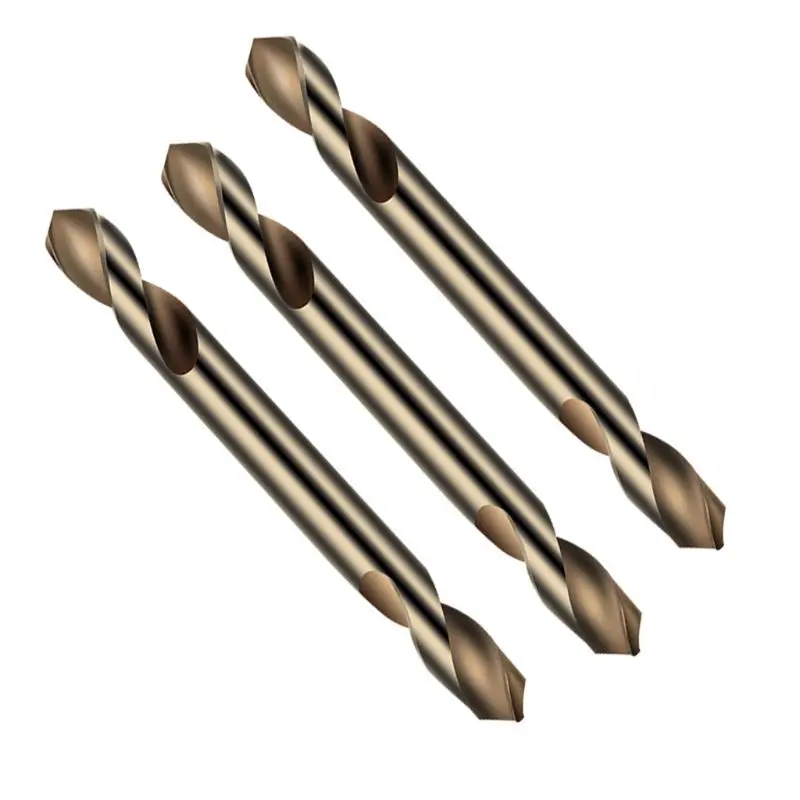 

10 Pcs Double Head Spiral Torsion Twist Drills Set for stainless Steel Metal Alloy Copper Woodworking Hole Cutter Punch Tools