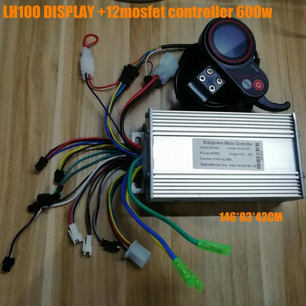 24v36v48v60v 400 Вт-1200 Вт BLDC контроллер и ЖК-дисплей с дроссельной заслонкой белый/цветной экран Электрический скутер горный электровелосипед часть