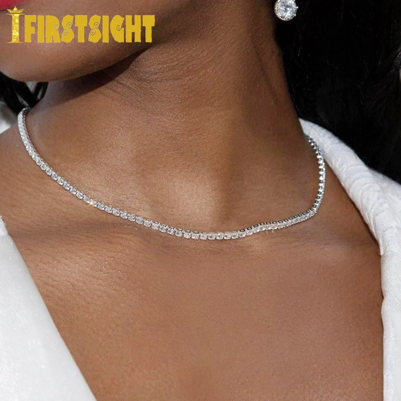 Теннисная цепь Женская ожерелье радужного цвета с фианитом красного синего