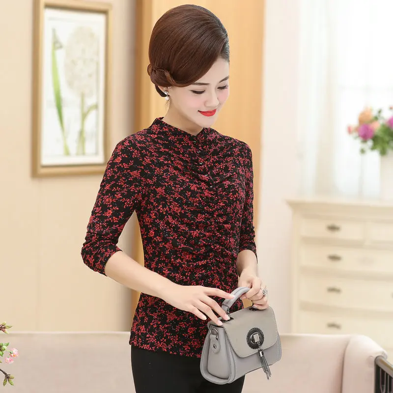 Женские блузки с цветочным принтом красные черные желтые маленькие цветочный