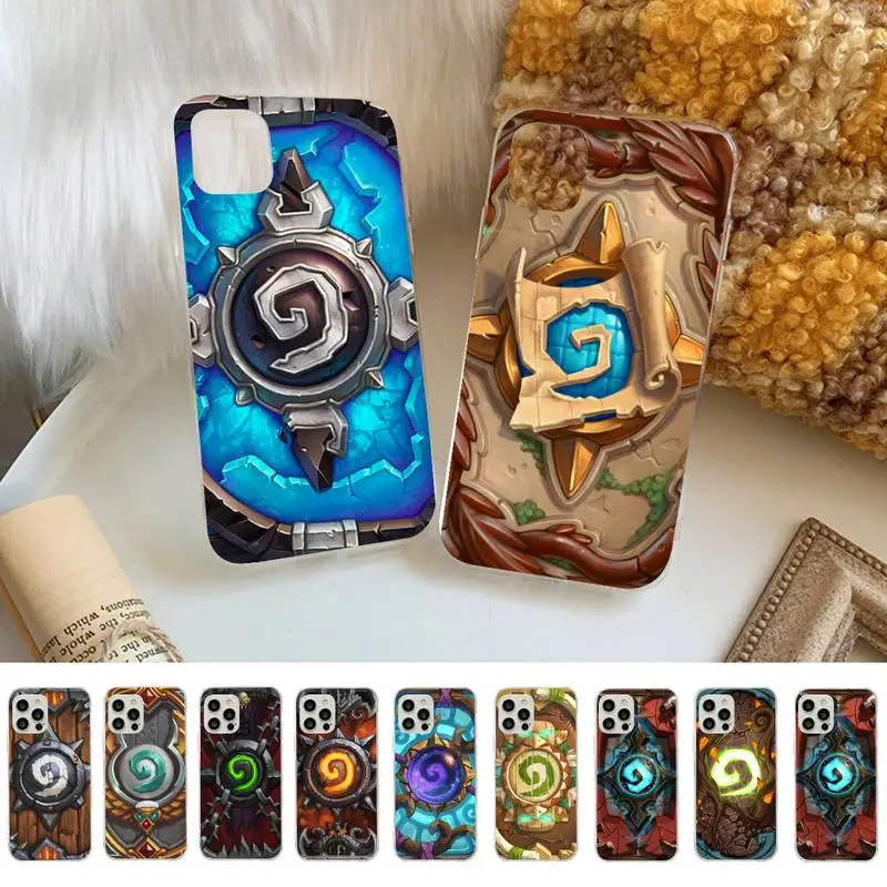 

FHNBLJ Hearthstone Card Phone Case for iPhone 11 12 13 mini pro XS MAX 8 7 6 6S Plus X 5S SE 2020 XR cover
