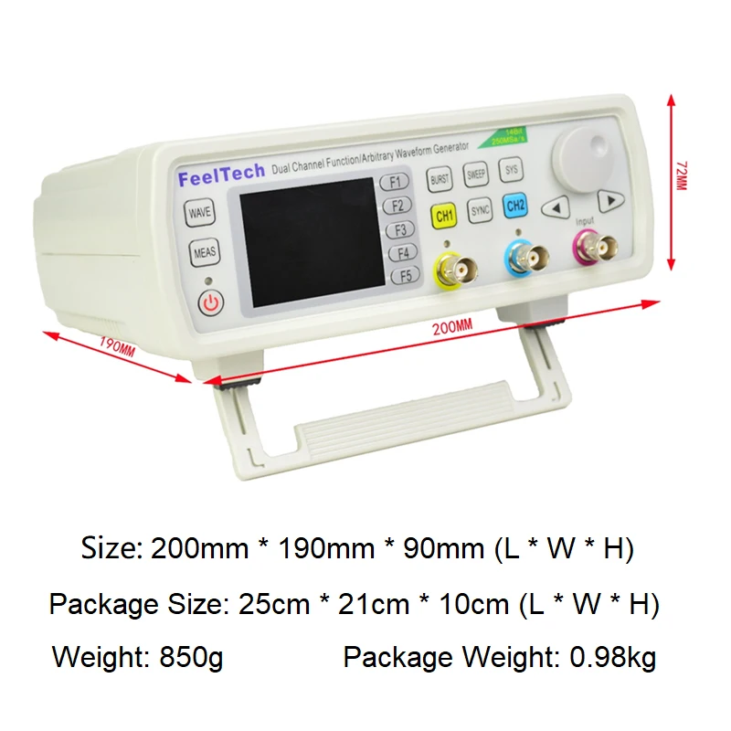 Генератор сигналов произвольной формы двухканальный DDS-измеритель частоты 60 МГц