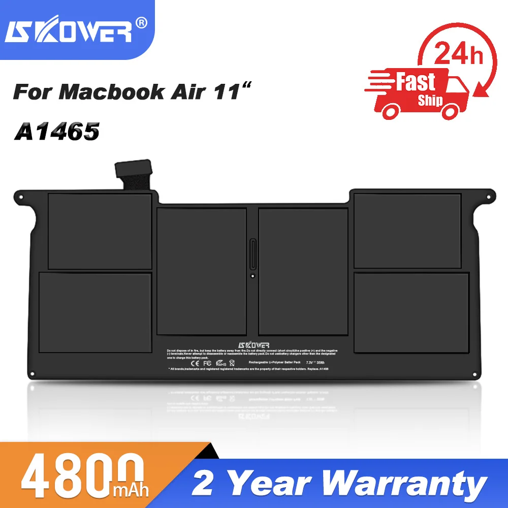 Аккумулятор для ноутбука SKOWER Apple Macbook Air 11 13 дюймов A1466 A1370 A1369 A1465 ноутбук A1375 A1406 A1405