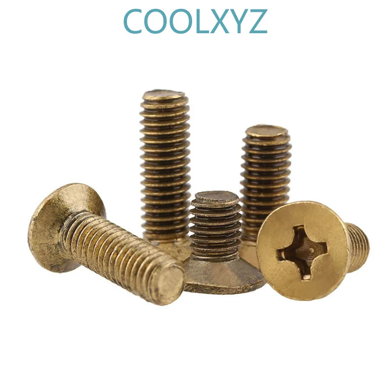 Cross Countersunk Head Brass Screw KM GB819 Philip's Flat Bolts Copper Machine Mini Screws M2 M2.5 M3 M4 15PCS | Обустройство