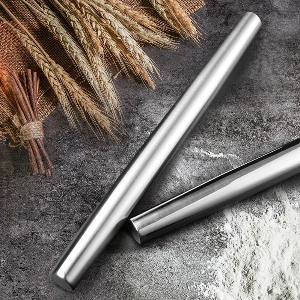 Ролик для теста из нержавеющей стали Скалка Для Выпечки Пиццы глины пасты