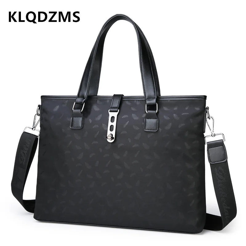 KLQDZMS New Briefcase Messengers Multifunctional Men's Business Bags Men Travel Handbags Simple Black Laptop-Bag Hot Sell
