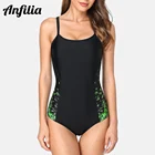 Купальники женские Anfilia, полосатые, лоскутные, спортивные