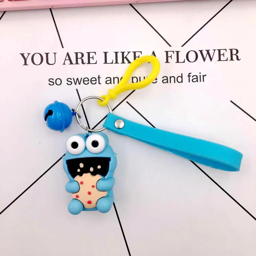 Мультфильм милый Улица Сезам брелок из эпоксидной смолы мягкий ПВХ кукла коготь