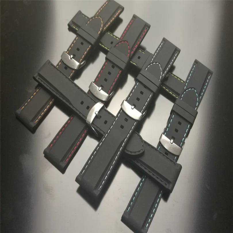 Ремешок силиконовый для наручных часов мягкий резиновый быстросъемный браслет