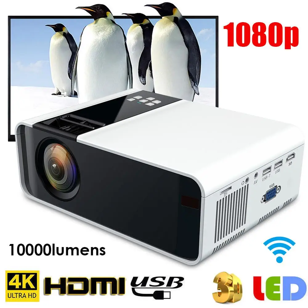K10 Мини Портативный 4K HD светодиодный проектор Bluetooth WiFi домашний кинотеатр