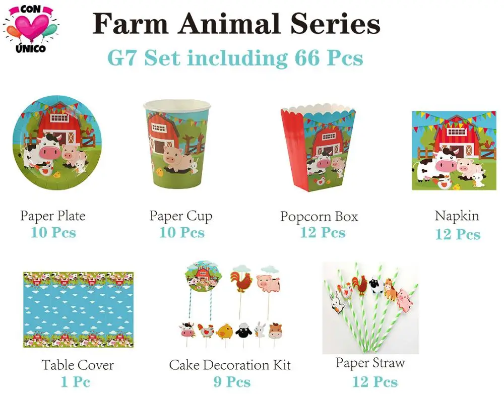 Conunico принадлежности для вечерние с животными столовая посуда семейный набор дня