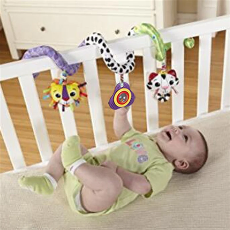 

Детские игрушки, подвесная спиральная коляска-погремушка, милые животные, кроватка, мобильная кровать, игрушки для малышей 0-12 месяцев, обуч...