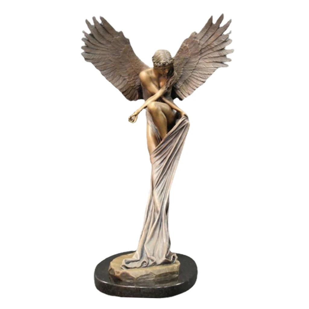 

Скульптура ангела для выкупа 34x22 см, скульптура крыла ангела, реквизит для фото, украшение для гостиной и церкви