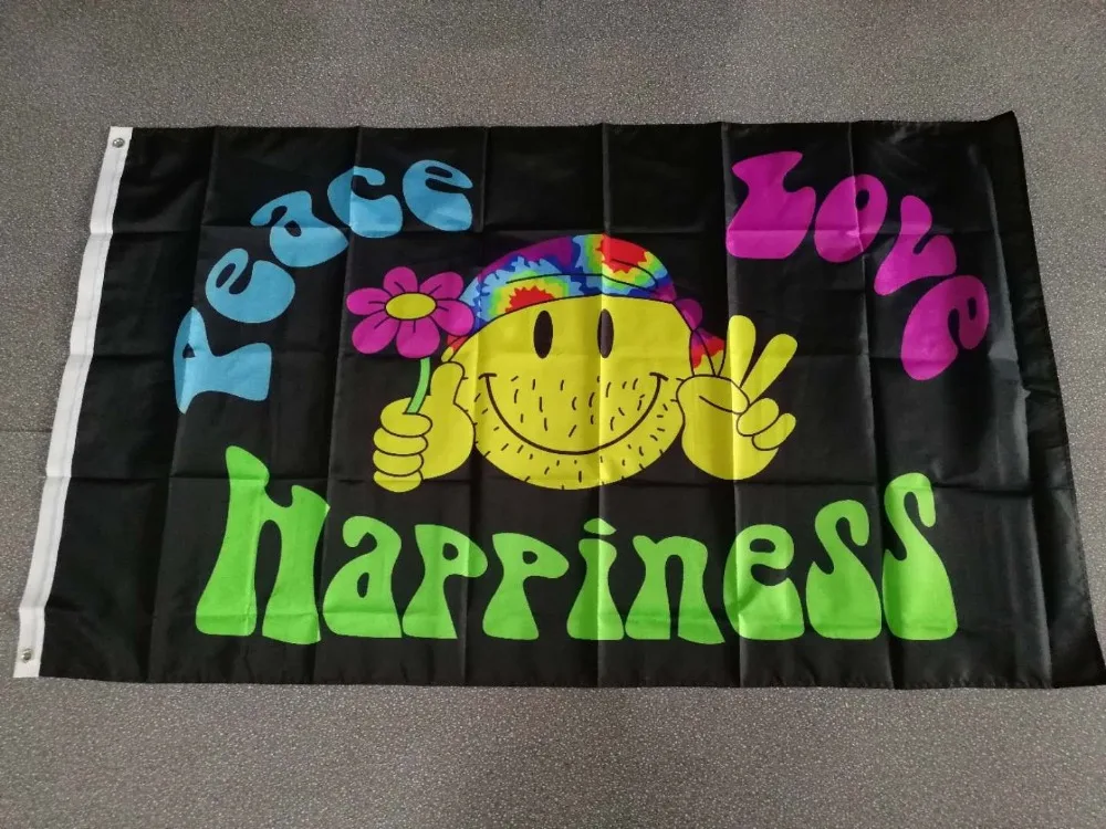 

ELECTION 90x150cm Peace love happiness smile face Flag