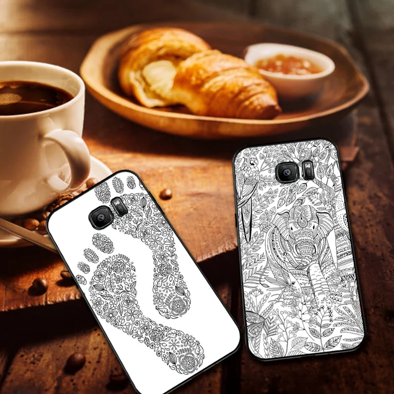 Для samsung A3 A5 A6 A7 A8 A9 A10 A20 A30 A40 A50 A60 Plus чехол с изображением абстрактных линий