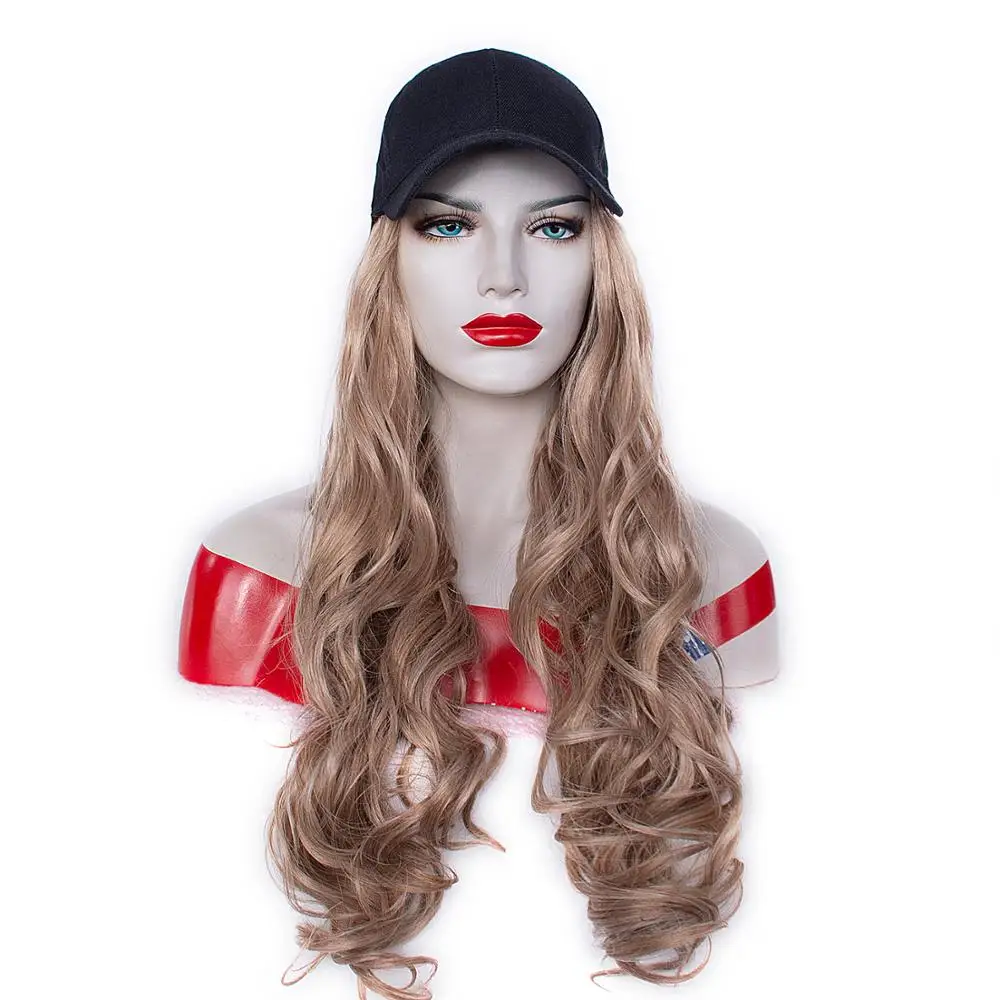 

Длинные натуральные волнистые парики с шапкой, смешанный коричневый кудрявый парик, термостойкие Сменные волосы для женщин