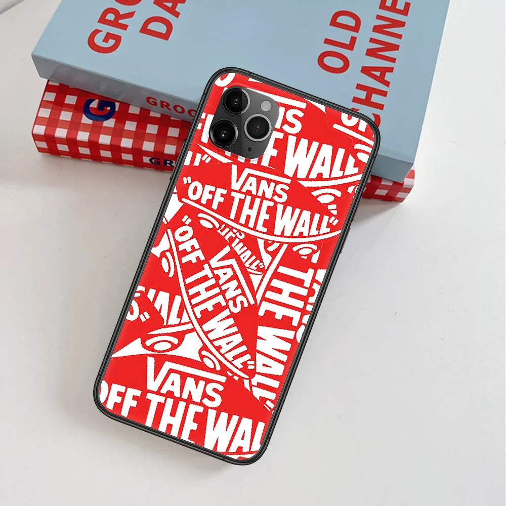 

Fashion Trend Shoe Brand Vans Phone Case For IPhone 4 4s 5 5S SE 5C 6 6S 7 8 Plus X XS XR 11 12 Mini Pro Max 2020 black Cell