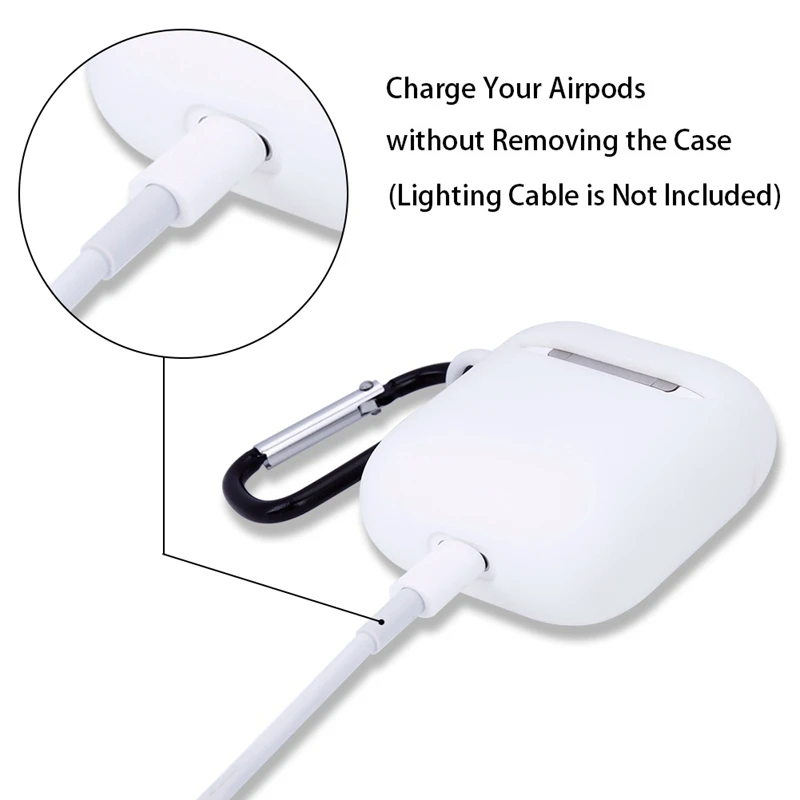 

2021 New Silicone Cases for Airpods1 2nd Protective Earphone Cover Case for Apple Airpods Case 1&2 Shockproof Sleeve 2 Colors