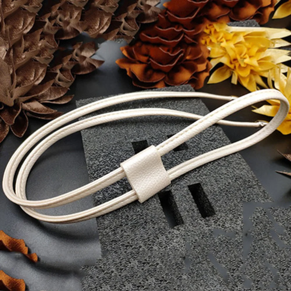 

Women Detachable Pu Leather Bag Strap Diy Replacement Bucket Bag Drawstring Rope Backpack Beam Pocket Purse Accessories