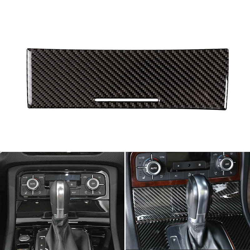 

Real Carbon Fiber Car Styling Center Control Panel Ashtray Box Cover Trim For VW Touareg 2011 2012 2013 2014 2015 2016 2017 2018