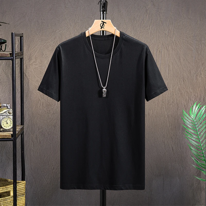Футболка мужская из 100% хлопка повседневный брендовый топ свободного покроя с
