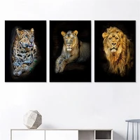 animal lion tiger leopard canvas painting poster and print cuadros wall art picture home decoration for living room decor