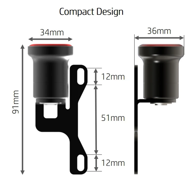 

2PCS Rechargeable Skateboard Rear Light Warning LED Lights Waterproof USB Warning Lamp for Longboard Electric Scooter