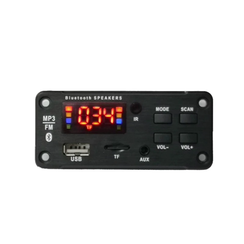 

DC 12V Wireless Bluetooth MP3 WMA Decoder Board Audio Module Support USB TF AUX FM Audio Radio Car MP3 Speaker