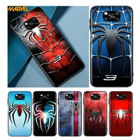 spider marvel cool for xiaomi poco x3 nfc x2 m3 m2 f2 f3 pro c3 f1 a2 lite mix3 play silicone soft black phone case