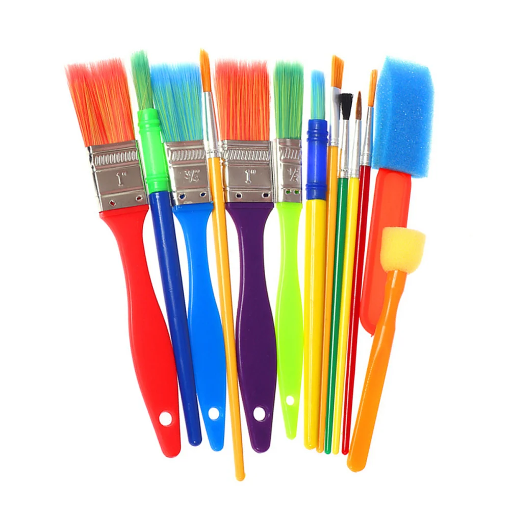 

15pcs Paint Brushes Children's Tempera and Artist Paint Brushes for Kindergarten Art Rooms Home