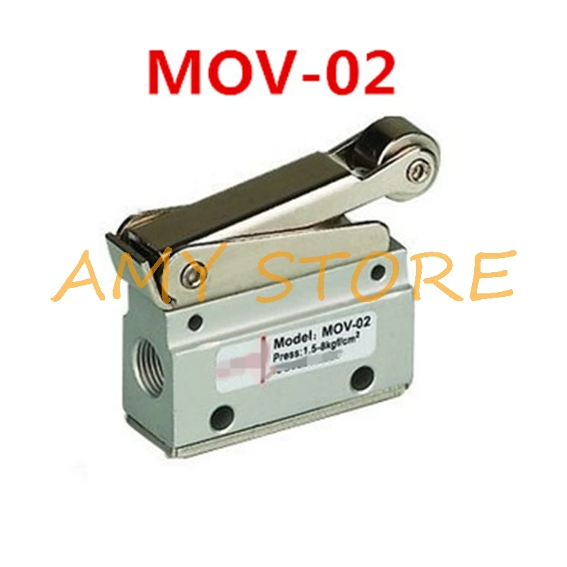 MOV-02 1/8 Mechanical Push Button Valve BSP Pneumatic Air Valve 1.5-8kgf/cm2