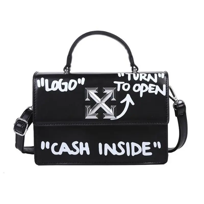 

2021 новые роскошные дизайнерские женские сумки, модные индивидуальные Наплечные сумки с граффити для женщин, маленькие сумки через плечо, же...