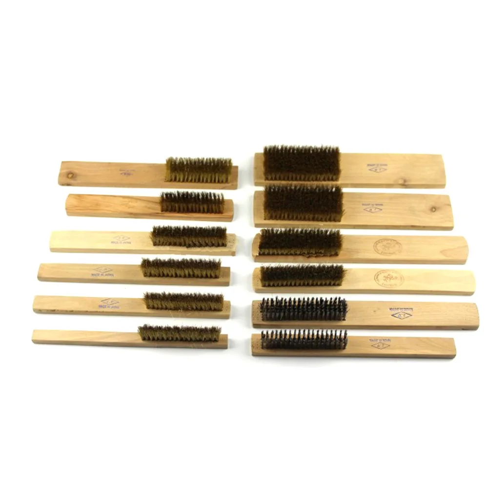 

Jewelry Clean Brush Crimped Brass Steel with Wooden Handle Brushesfor Jewelry Washing Cleaning Jewelers Tool