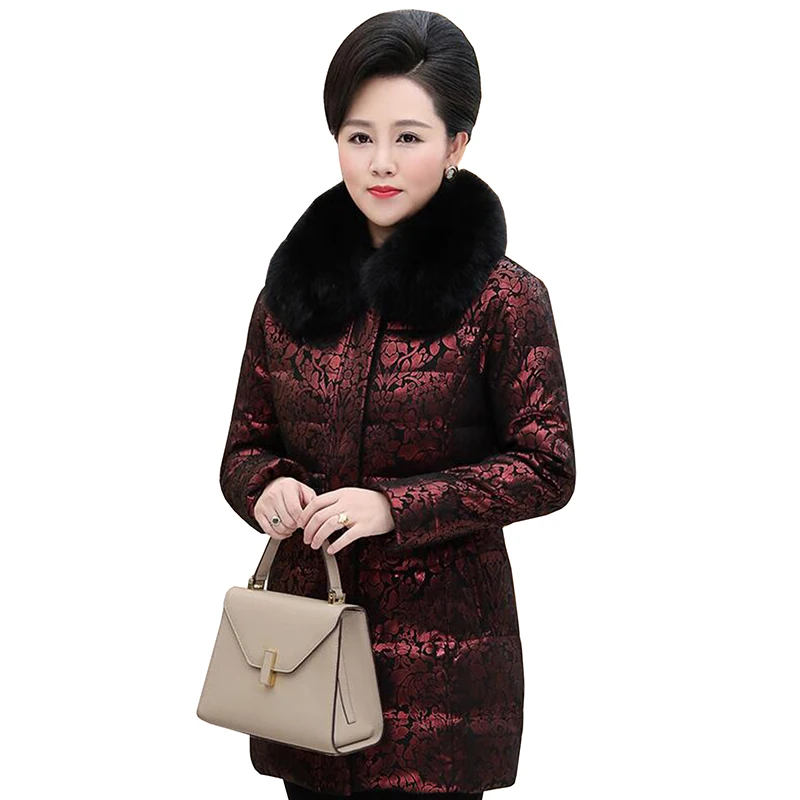 Высококачественный зимний женский пуховик среднего размера плюс 6XL 90% утиного