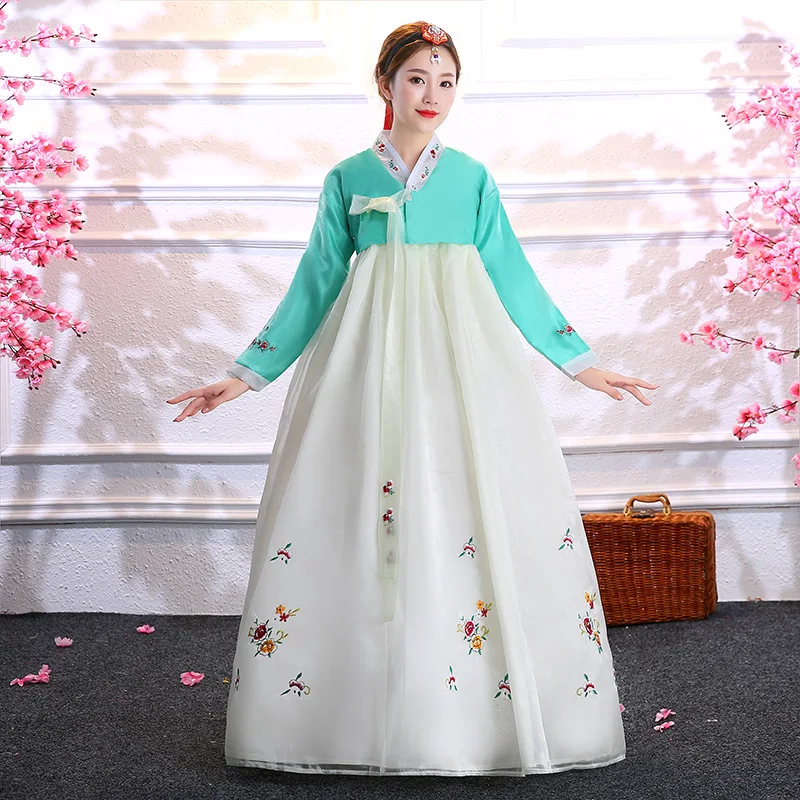 Винтажная традиционная корейская одежда Hanbok женская для взрослых корейские