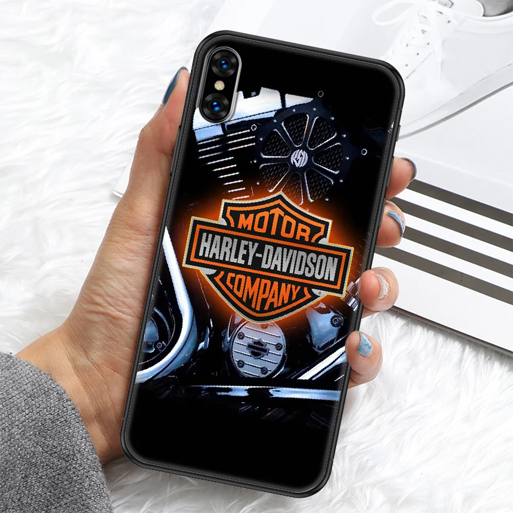 

Harley Motorcycle Davidson Phone Case Cover Hull For iphone 5 5s se 2 6 6s 7 8 12 mini plus X XS XR 11 PRO MAX black tpu